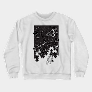 Astronaut Surreal Space Puzzle Crewneck Sweatshirt